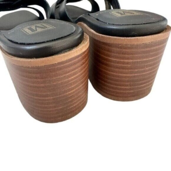 NWOB Bruno Magli Aria Block Heel Slide Sandal Black Size 9.5 - Picture 8 of 11